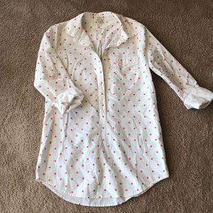 J Crew half button shirt